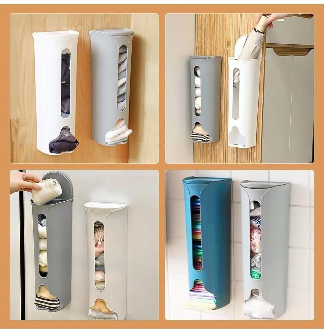Wall-Mounted Plastic Storage Organizer for Kitchen & Bathroom – Multipurpose Cabinet (Assorted Colors)