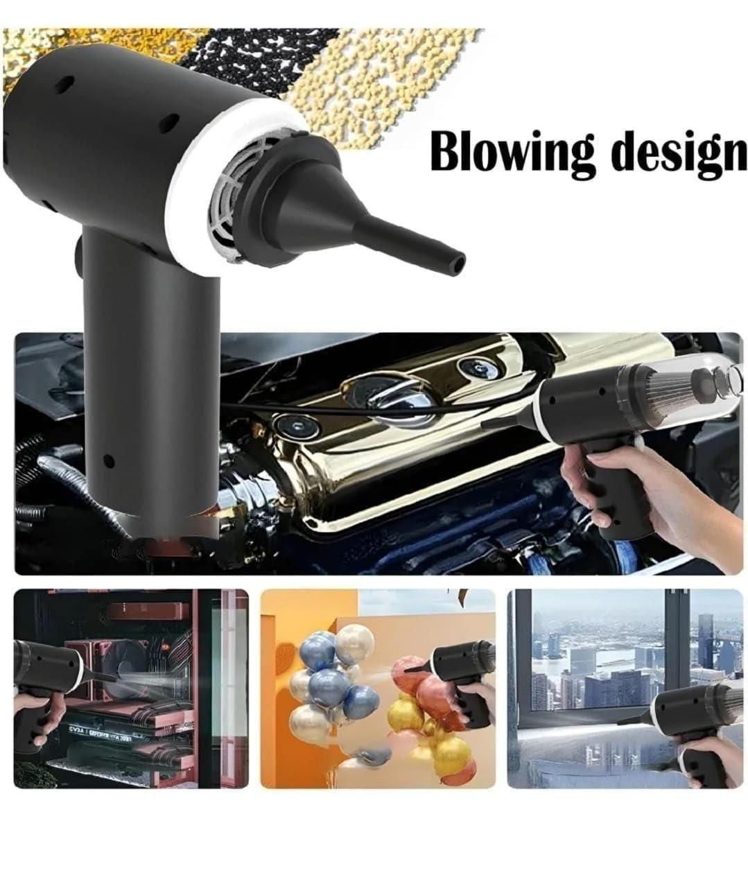 2-in-1 Portable Vacuum Suction Cleaner & Wireless Air Duster